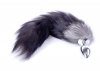 BossSeries Korek Analny -Fox TAIL- Black XXL