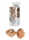 BossSeries Korek Analny-Jewellery Red Gold PLUG ROSE- Peach