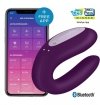 SATISFYER Masażer dla Par Double Joy Violet + Aplikacja BLUETOOTH