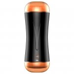 FOXSHOW Masturbator- Boss Series -Vibrating Masturbation Cup USB 10 function + Interactive Function / Double Ends
