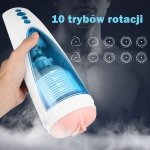 FOX SHOW Masturbator Obrotowo Posuwisty Masturbator-Vibrating, Rotating and Flashing Masturbation USB 10+10 Function / Talk Mode