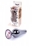 BossSeries Korek Analny -Jewellery Dark Silver BUTT PLUG- Rose