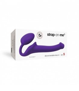 STRAP-ON ME Silicone bendable strap-on Purple S