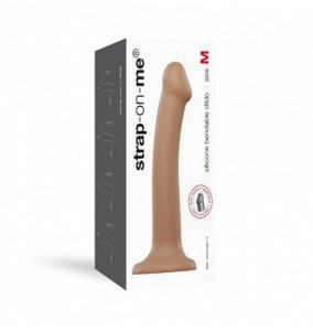 STRAP-ON ME Silicone Bendable Dildo Double Density Caramel M