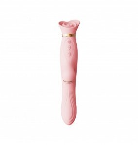 Wibrator i Stymulator Łechtaczki- Zalo Rose Vibrator Strawberry Pink