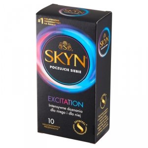 UNIMIL Prezerwatywy Stymulujące Chłodzące - Skyn Excitation nielateksowe prezerwatywy 10