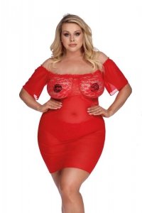 ANAIS CAMARI RED (CHEMISE/HALKA) L+ (XL/XXL)