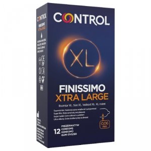 CONTROL  Cienkie Prezerwatywy XXL-Control Finissimo Xtra Large 12s