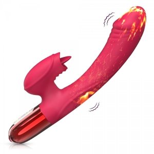 FOX Wibrator Króliczek Podgrzewany-Silicone Vibrator USB, 10 vibration modes, Heating