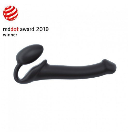 STRAP-ON ME  Silicone bendable strap-on Black M