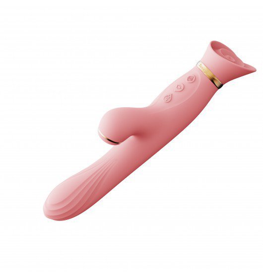Wibrator i Stymulator Łechtaczki- Zalo Rose Vibrator Strawberry Pink