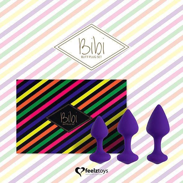 FeelzToys Zestaw Korków Analnych-Bibi Butt Plug Set 3 pcs Purple