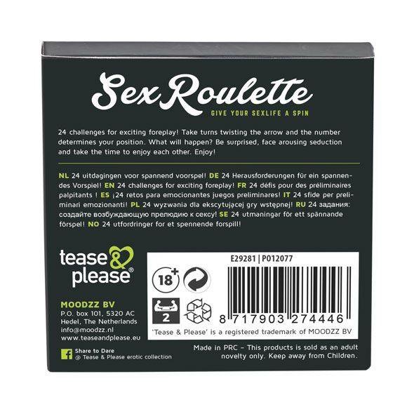 TEASE PLEASE Gra dla Par - Seks Roulette Voorspel 