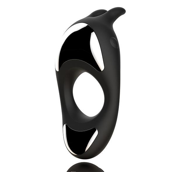 FeelzToys Wibrujący Pierścień na Penisa - Zeus Dual Vibe Cockring Zwart