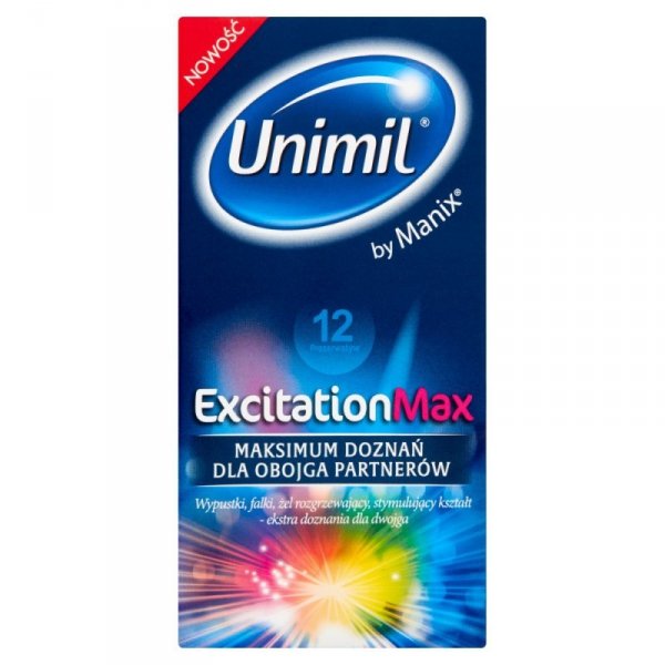 UNIMIL Prezerwatywy Stymulujące i Rozgrzewające - EXCITATION MAX 12