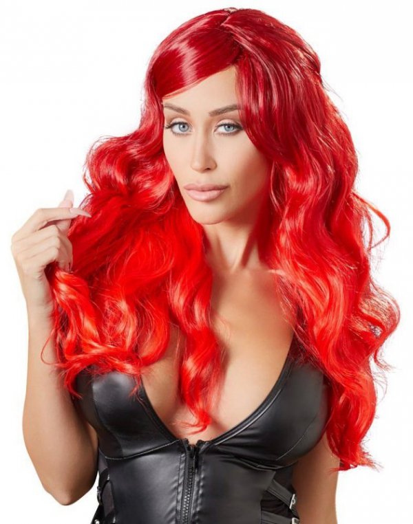 Cottelli Collection Peruka 63cm - Wig red wavy long