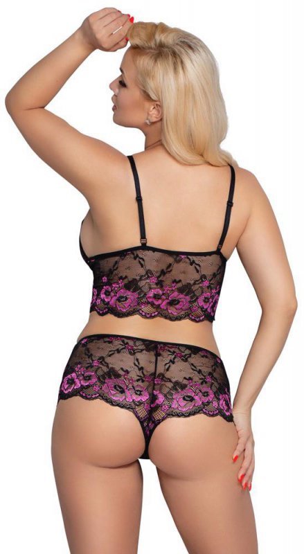 Cottelli Collection Sexsowny Komplet - Bra Set Lace 3XL/4XL