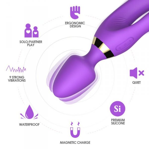 BOSS SERIES Masażer dla Par WAND - Magic Wand purple