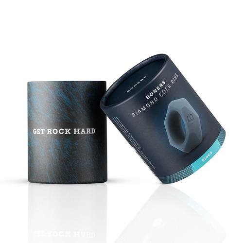 BONERS Diamentowy Pierścień na Penisa Diamond Cock Ring - Grey
