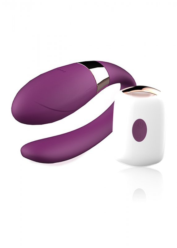 BossSeries Stymulator-V-Vibe Purple USB 7 Function / Remote Control-Masażer  dla Par