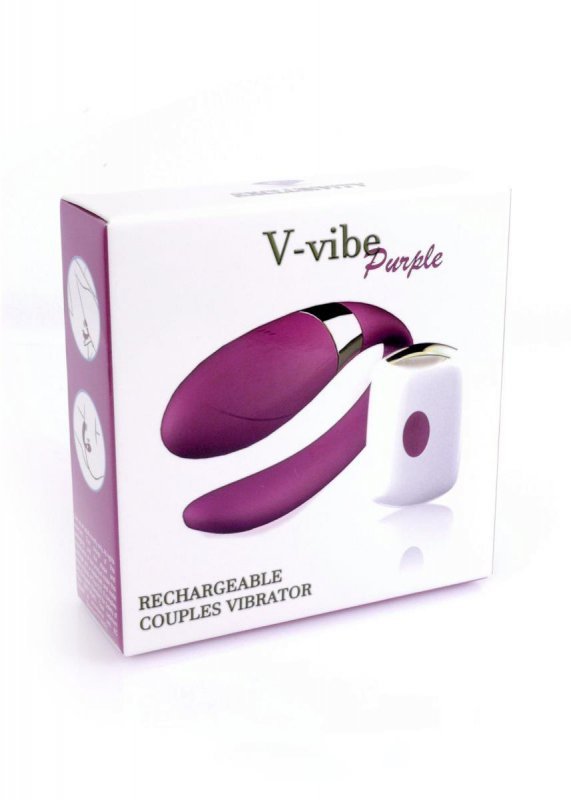 BossSeries Stymulator-V-Vibe Purple USB 7 Function / Remote Control-Masażer  dla Par