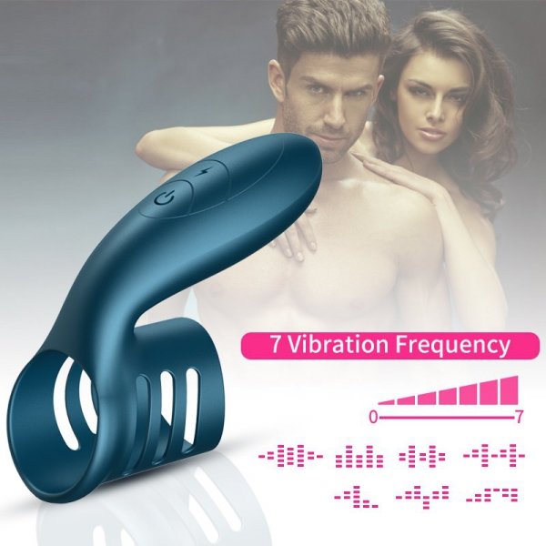 FOX Wibrator-Silicone Ring Blue USB 7 Function