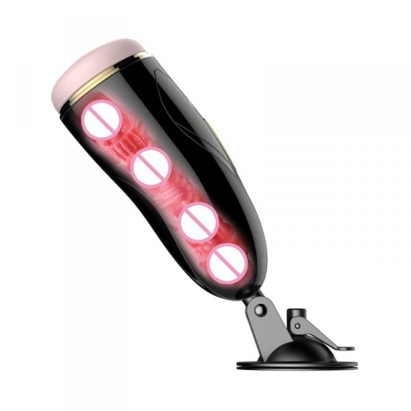 FOX SHOW Masturbator-Vibrating Masturbation Cup USB 7 + Interactive Function / Talk Mode