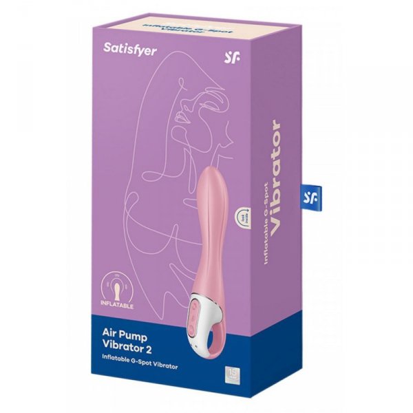 SATISFYER Wibrator Punktu G - Air Pump Vibrator 2 light red
