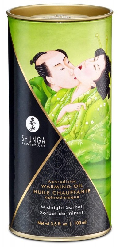 SHUNGA Olejek do Masażu Miętowy - Warming Oil Midnight Sorbet