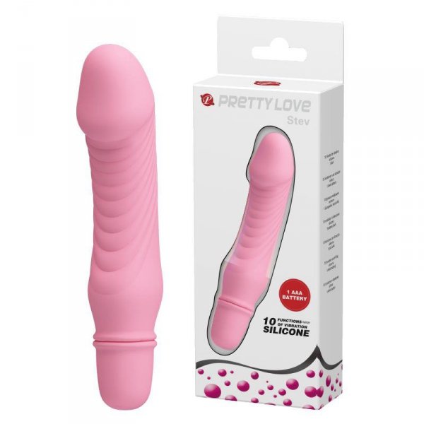 PRETTY LOVE Mini Wibrator Analny - STEV,PINK 10 function
