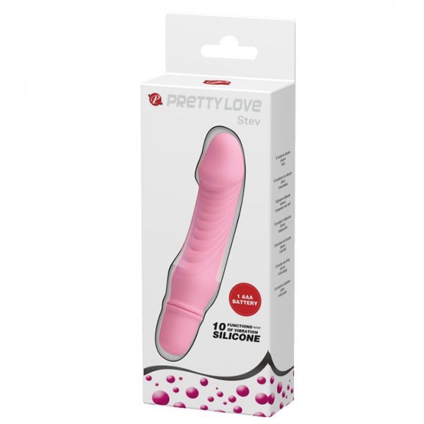 PRETTY LOVE Mini Wibrator Analny - STEV,PINK 10 function