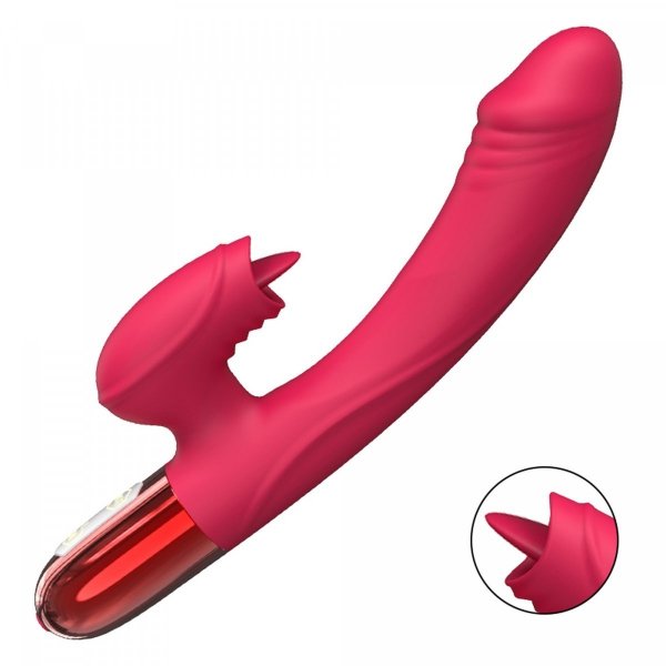 FOX Wibrator Króliczek Podgrzewany-Silicone Vibrator USB, 10 vibration modes, Heating