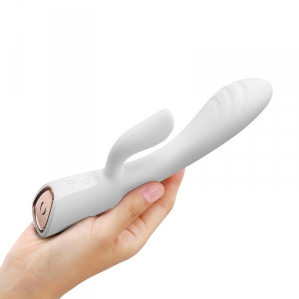 DORCEL Wibrator Króliczek Podgrzewany - Flexi Rabbit White