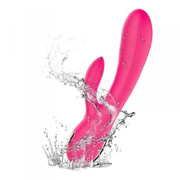 FOX SHOW Wibrator-Silicone Vibrator USB 7 Function + Booster / Heating