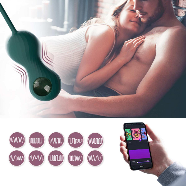 MAGIC MOTION Kulki na APP  - Crystal Duo Smart Kegel Vibrator with Weight Set