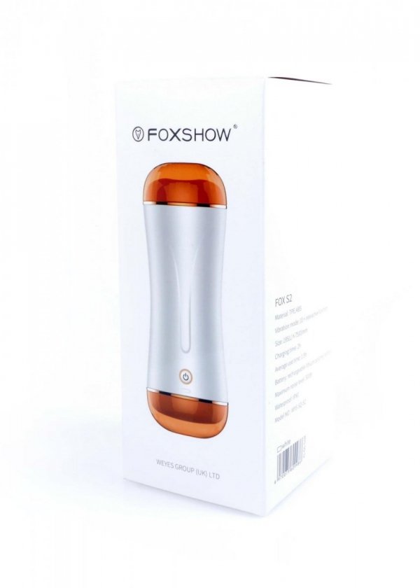 FOX SHOW Masturbator-Boss Series-Vibrating Masturbation Cup USB 10 function + Interactive Function / Double Ends