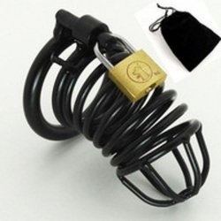 Prison BReak black medium 45  mm adjustable cockcage with lock