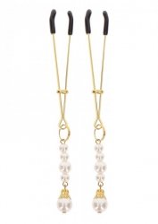 Tweezers With Pearls Gold