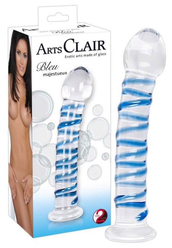 Arts Clair Bleu Glass Dildo