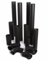 Bogen 45° FAL Rauchrohr Kaminrohr 0,6mm Schwarz feueraluminiert - 110mm