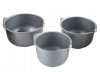 3x Rührschüssel Set Schüssel Kochschüssel Küchenschüssel Schale - Grau