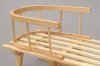 Holzschlitten mit Rückenlehne Winterfußsack 90cm Mokka
