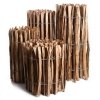 Staketenzaun Holzzaun Haselnussholz imprägniert - 0.7m x 5m, Lattenabstand 3-4cm