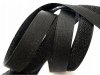 Klettverschluss Klettband Haken und Flauschband zum Aufnähen Nähen Schwarz - 10m 25mm 