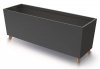 Blumenkasten Blumenkübel mit Füßen Pflanzkübel Case N Übertopf 77cm - Anthrazit