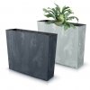 Blumenkasten Geländerkasten Blumentopf Beton Tower - 58cm mit Ablauf Terrakotta