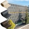 Sichtschutzstreifen Sichtschutz Rattan mit Clips 19x255cm - Anthrazit