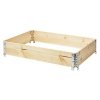 3x Palettenrahmen Aufsatzrahmen Hochbeet 120x80cm natur