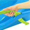 Kinderschlitten Bob Schlitten Rodel Schneegleiter Bremsen Zugseil Griff 79 cm - Blau