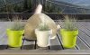 Blumentopf Blumenkübel Pflanzkübel Lofly 500mm grau mit Untersetzer
